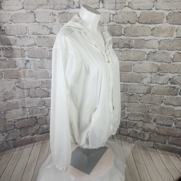 Lululemon Stow N Go Jacket Off White Sheer Size 8 Lightweight Packable Hooded - Picture 5 of 16